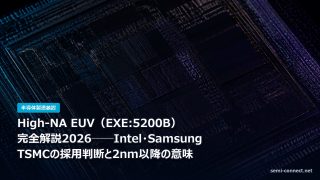 High-NA EUV(EXE:5200B)完全解説2026──Intel・Samsung・TSMCの採用判断と2nm以降の意味
