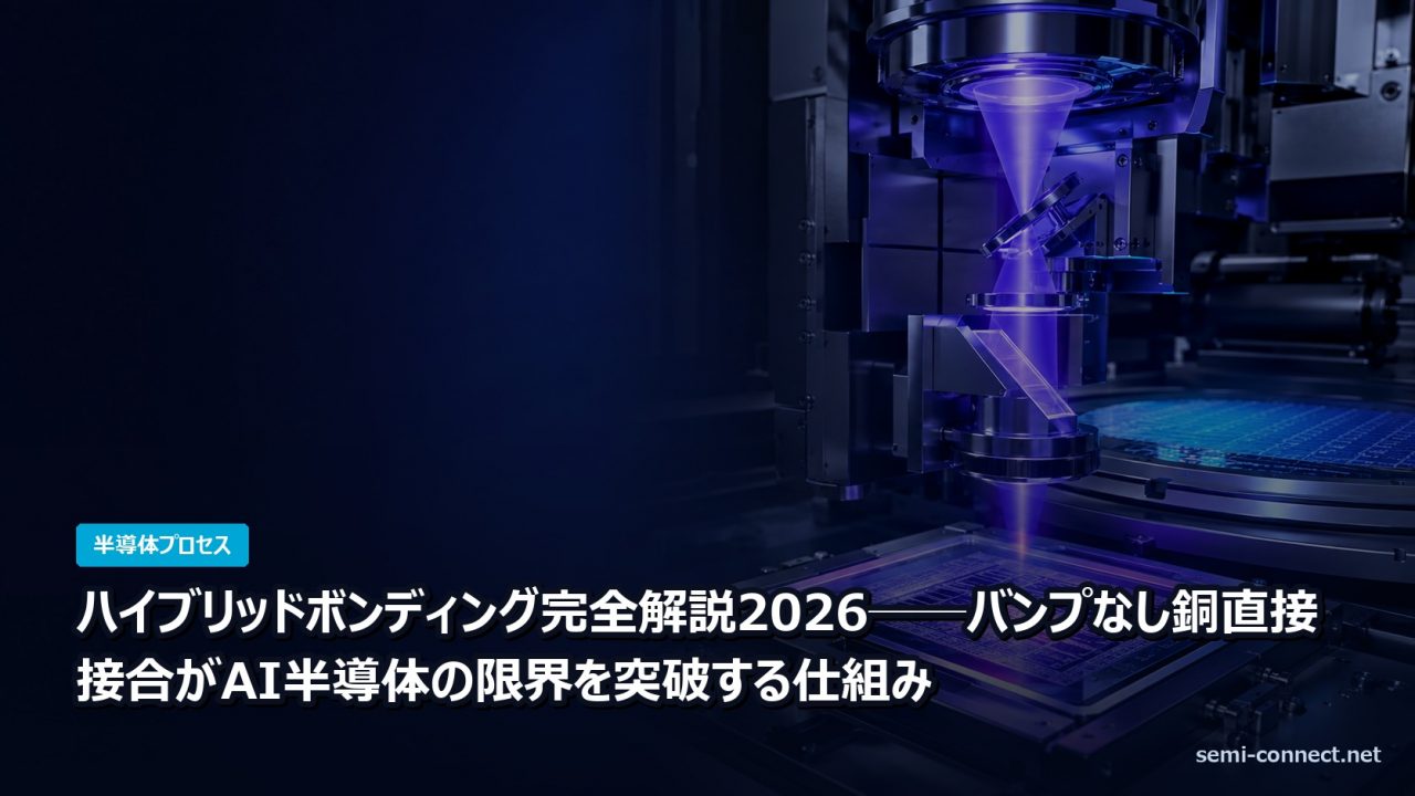 ハイブリッドボンディング完全解説2026──バンプなし銅直接接合がAI半導体の限界を突破する仕組み