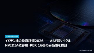 イビデン株の投資評価2026──ABF超サイクル・NVIDIA依存度・PER 16倍の妥当性を検証