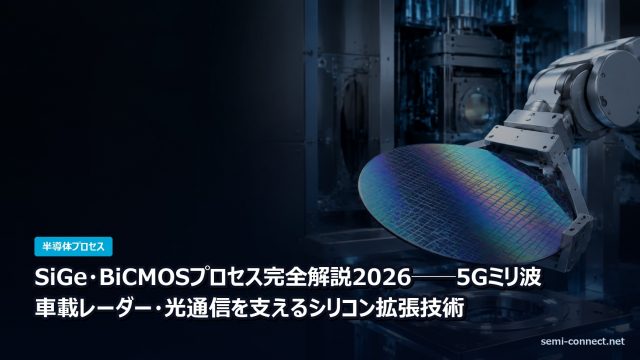 SiGe・BiCMOSプロセス完全解説2026──5Gミリ波・車載レーダー・光通信を支えるシリコン拡張技術