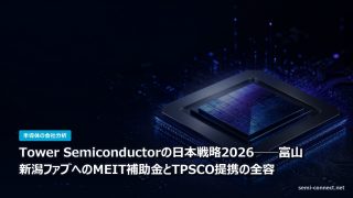 Tower Semiconductorの日本戦略2026──富山・新潟ファブへのMEIT補助金とTPSCO提携の全容