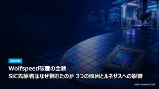 Wolfspeed破産の全貌 SiC先駆者の敗因とルネサスへの影響